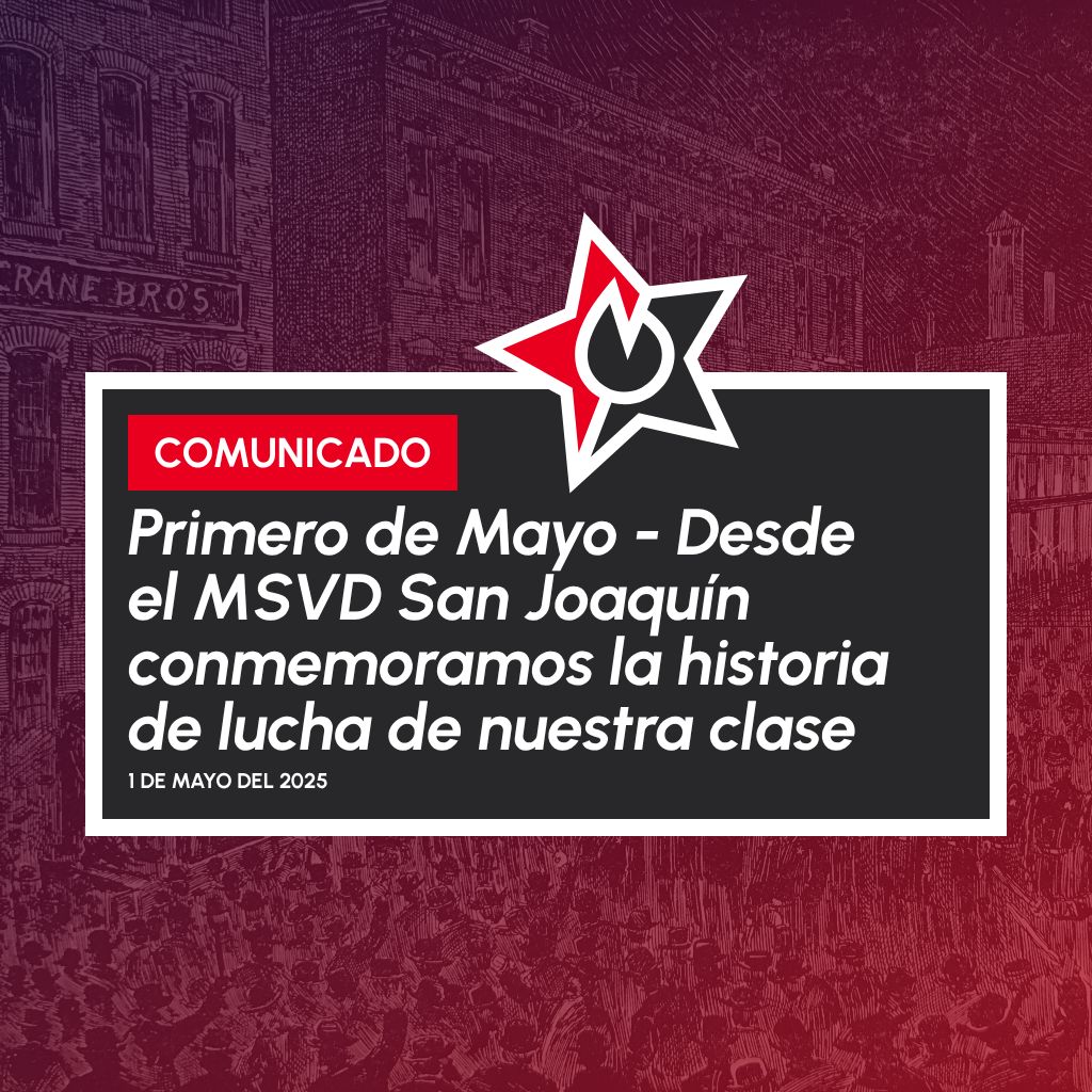 Imagen de portada del Comunicado oficial del Primero de Mayo 2025 del Movimiento Solidario Vida Digna de San Joaquín