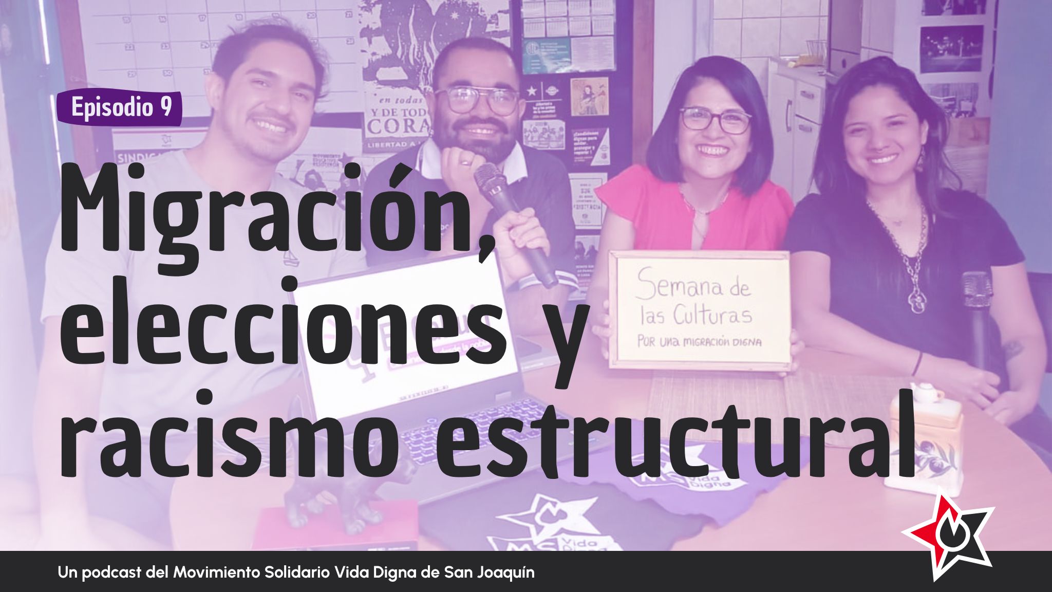 Portada de El Cahuín del Episodio 9: Migración, Elecciones y Racismo Estructural